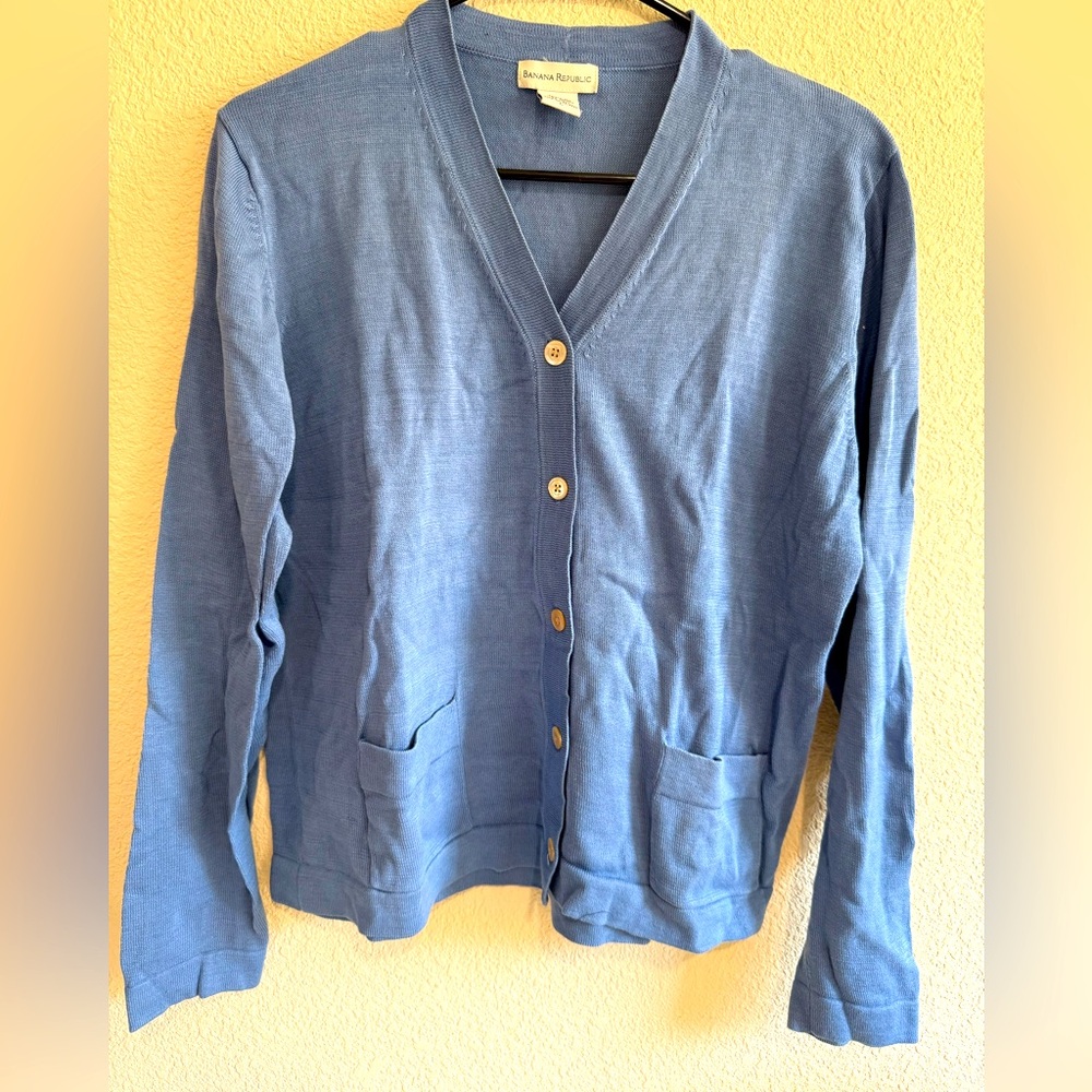 Banana Republic Blue Cardigan Sweater